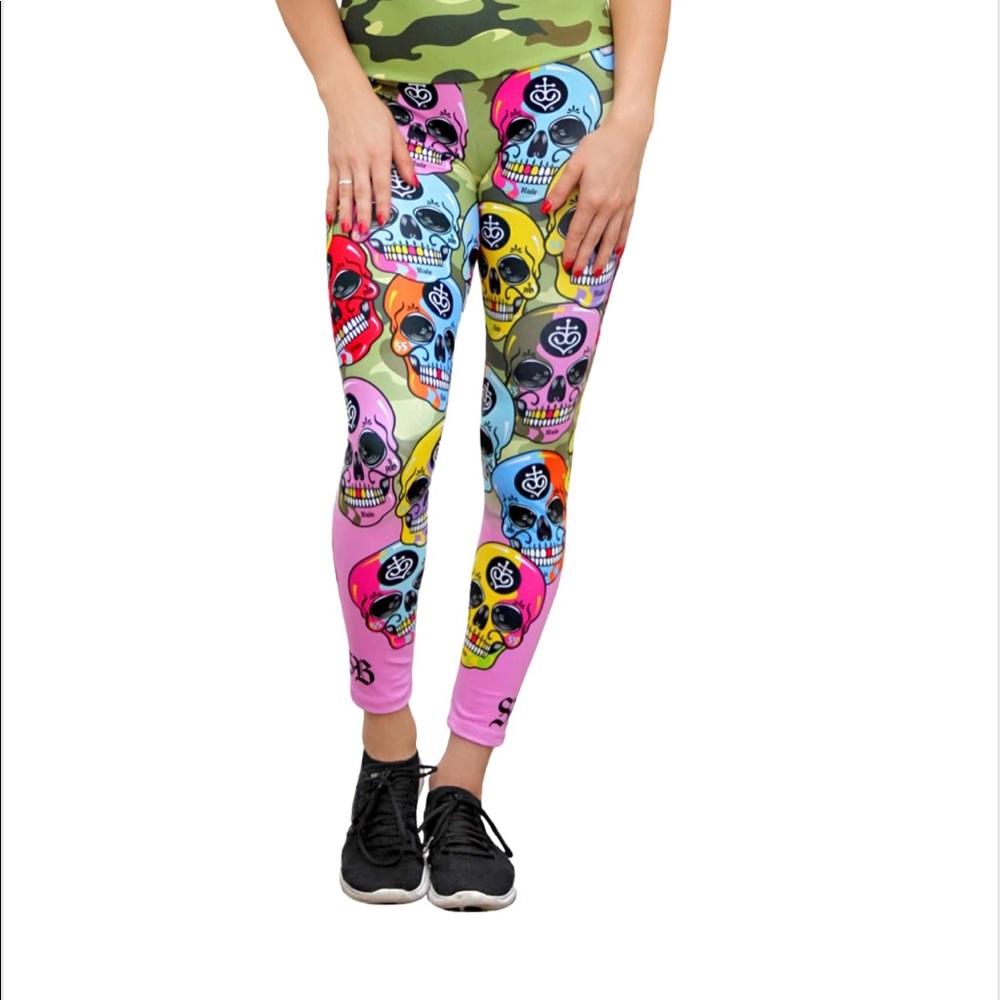Skull Leggings- Jamey A Green